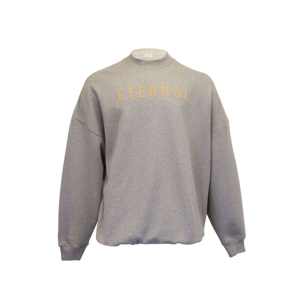 Fear of God Eternal Print Long Sleeve Sweatshirt in Grey Cotton